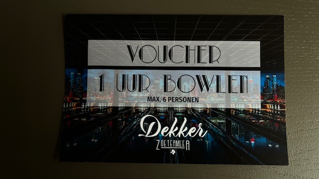 Dekker Bowling – 1 uur